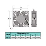 فن بوشی 12x12x3.8 220V - Image 5